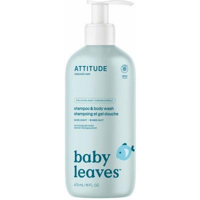 ATTITUDE Dětský šampon a tělové mýdlo 2 v 1 Baby leaves s vůní Good night 473 ml – Zboží Dáma