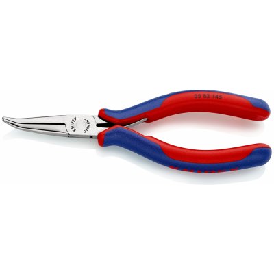 KNIPEX - kleště půlkulaté, zahnuté - 145mm, pro elektroniku, dojsložkové rukojeti (3582145)