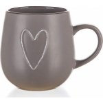 Banquet Hrnek keramický HEART hnědý 500 ml – Zboží Mobilmania