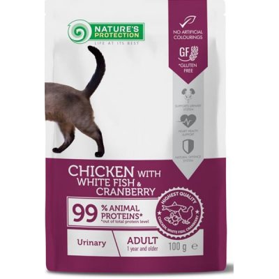 Nature's Protection Cat Urinary White Fish and Cranberry 100 g – Zboží Mobilmania