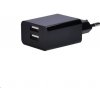 Pouzdro a kryt na mobilní telefon Pouzdro Solight USB nabíjecí adaptér, 2x USB, 3100mA max., AC 230V, černé