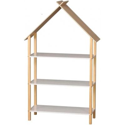 DOCHTMANN Dětský knihovna 3 police, bambus/bílá 78,5 × 30 × 131 cm – Hledejceny.cz