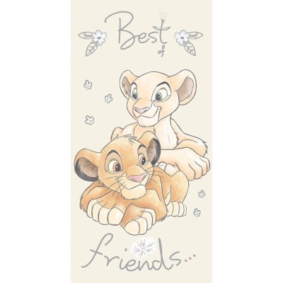 Jerry Fabrics Osuška Lví Král "best friend" 70 x 140 cm – Zbozi.Blesk.cz