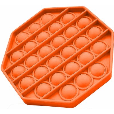 FunPlay Pop it osmiúhelník 12,5x12,5cm oranžová – Zboží Mobilmania