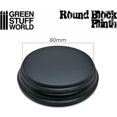 Green Stuff World DISPLAY: BLACK ROUND PLINTH 8CM – Zboží Živě