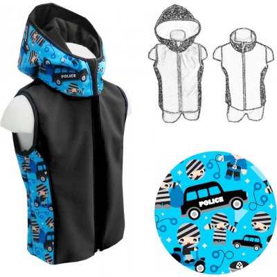 Softshellová vesta policie šedé – Zboží Dáma