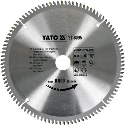 Yato pilový kotouč 250x30mm 100 zubů na hliník YT-6095