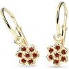 Náušnice Cutie Jewellery dětské zlaté C2746Z-Ruby Dark