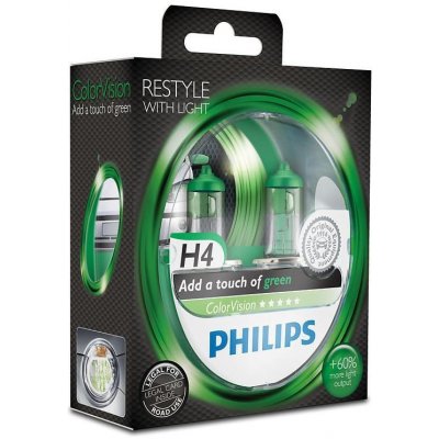 Philips ColorVision Green 12342CVPGS2 H4 P43t-38 12V 60/55W – Hledejceny.cz