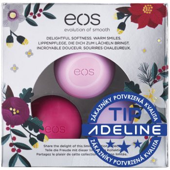 EOS Vánoční limitovaná edice tří balzámů na rty (Holiday 2016 Limited Edition Lip Balm Collection) 3 x 7 g