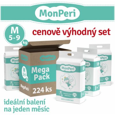 MonPeri Eco Comfort M 5-9 kg 4 x 224 ks – Zboží Dáma