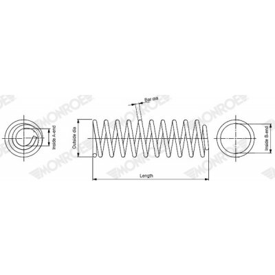 Vinutá pružina podvozku MONROE SP4582 | Zboží Auto
