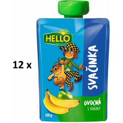 Hello ovocná kapsička s Banány 12 x 100 g – Zboží Dáma