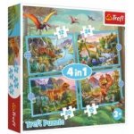 Trefl 4v1 Unikátní dinosauři 28,5x20,5cm v krabici 28x28x6cm – Hledejceny.cz