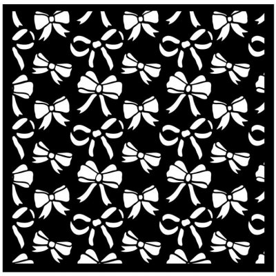 Stamperia Plastová šablona 18x18cm mašličky – Zboží Mobilmania