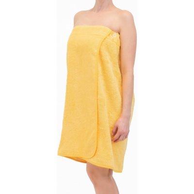Evei kilt do sauny dámský 100% bavlna 70 x 136 cm žlutá – Zboží Mobilmania