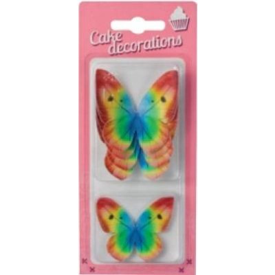 Dortisimo Dekorace z jedlého papíru Motýlci duhoví (8 ks) – Zboží Mobilmania