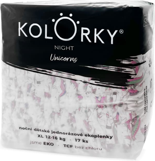 Kolorky NIGHT Unicorns XL 12-16 kg 17 ks