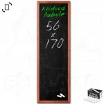 A-Z Reklama CZ CHBLB56x170 Woodboard nástěnná dřevěná křídová tabule světle hnědý lak 56 x 170 cm – Sleviste.cz