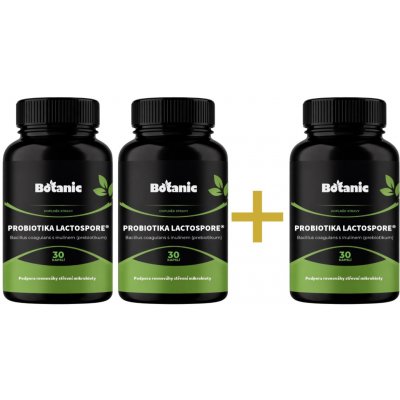ΩBotanic 2+1 zdarma Probiotika LactoSpore Bacillus coagulans s inulínem 30 kapslí – Hledejceny.cz