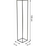HowHomely STOJAN NA KVĚTINÁČ SIMPLE 130x24x24 cm ČERNÁ – Zboží Dáma