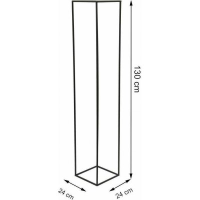 HowHomely STOJAN NA KVĚTINÁČ SIMPLE 130x24x24 cm ČERNÁ – Zboží Dáma