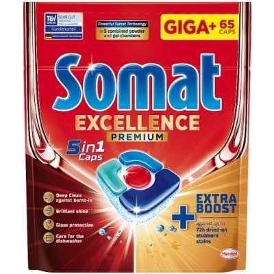 Somat Excellence Premium 5v1 kapsle do myčky 65 ks – Sleviste.cz