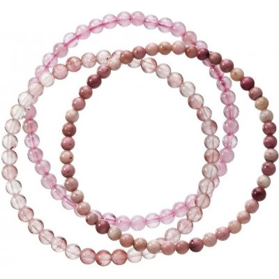 Pavona Stylový set náramků z minerálních kamenů 43043.3 růžový – Zboží Dáma