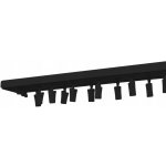 Záclonová kolejnice jednořadá, 180 cm, plast, černá – Hledejceny.cz