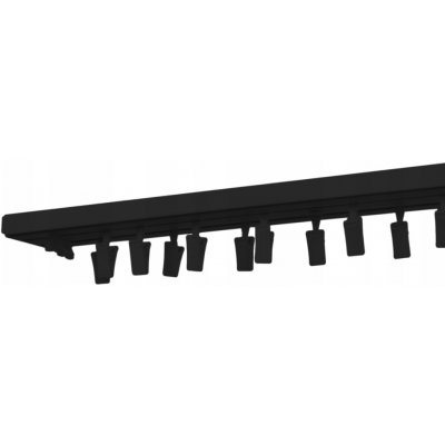 Záclonová kolejnice jednořadá, 180 cm, plast, černá – Hledejceny.cz
