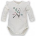 Body dlouhý rukáv rozepínací Pinokio My Garden Ecru Flower – Zboží Mobilmania