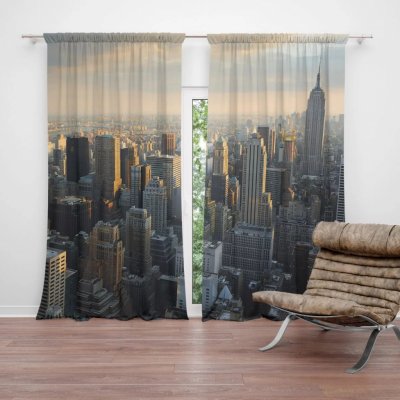 Závěsy New York Skyline: 2 ks - 140x250 cm - Sablio – Hledejceny.cz