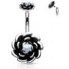 Piercing Šperky4U piercing do pupíku antique rose bílý opál WP0043-WH