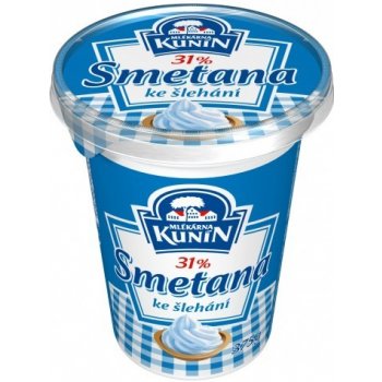Mlékárna Kunín Smetana ke šlehání 31% 375 g
