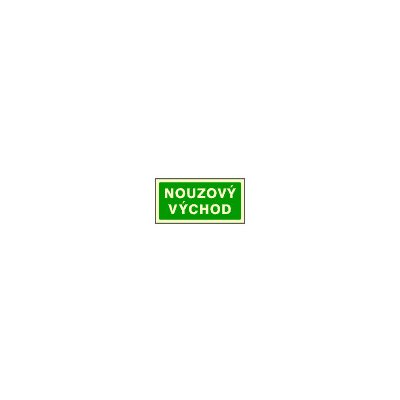 Nouzový východ - text - 20 x 10 cm - plastová fotoluminiscenční – Hledejceny.cz