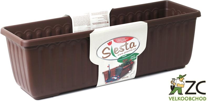 Plastia Samozavlažovací truhlík SIESTA LUX 60x20x19 cm čokoládový