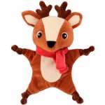 Huhubamboo vánoční sob s červenou šálou 20 cm – Hledejceny.cz