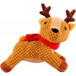 Huhubamboo vánoční sob s červenou šálou 24 cm – Hledejceny.cz
