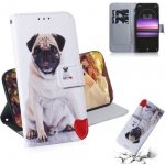 Pouzdro Stand PU kožené peněženkové Sony Xperia 1 - pes – Zboží Živě