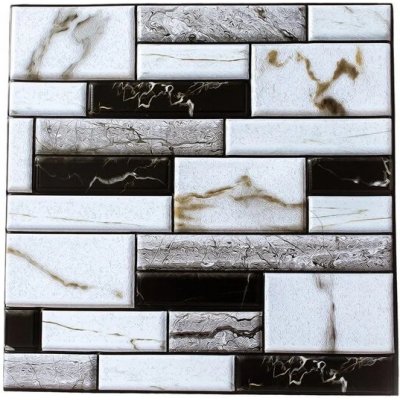 Impol Trade 3D PVC TPWP509 30 x 30 cm šedo-černá 1ks – Sleviste.cz