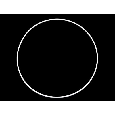 Kovový kruh na lapač snů Ø25 cm Bílý