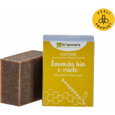 laSaponaria tuhé olivové mýdlo bio med a levandule 100 g – Hledejceny.cz
