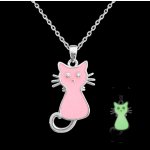 Minet Svítící růžový stříbrný kočička JMAD0024PN38 – Hledejceny.cz