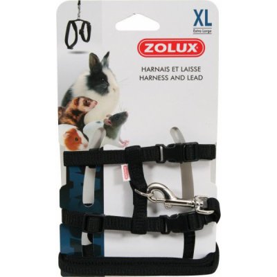 Zolux Postroj a vodítko pro králíka XL černé – Zboží Mobilmania