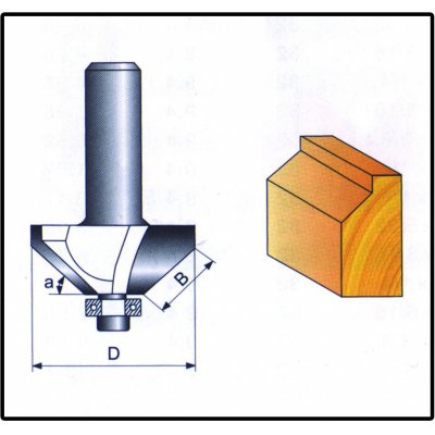 Fréza tvarová do dřeva F15 - 8x15,9mm – Zbozi.Blesk.cz