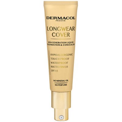 Dermacol Dlouhotrvající krycí make-up Longwear Cover SPF 15 Liquid Foundation & Concealer 05 Bronze 30 ml – Zboží Mobilmania