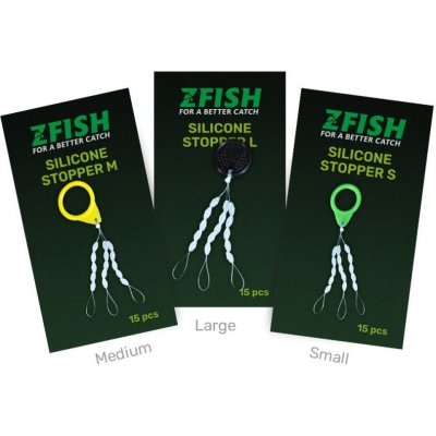 Zfish Extra Carp zarážky silicone stopper Čirá M 15ks – Zboží Dáma