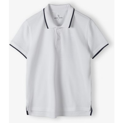 Lincoln & Sharks Bílé chlapecké polo tričko s límečkem Bílá