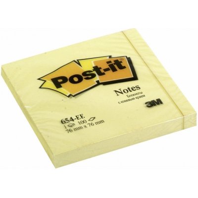3M 3M Post-it bločky, velikost 76 x 76 mm, světle žluté (654Y) – Hledejceny.cz