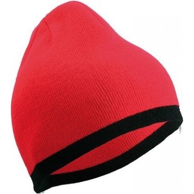 Myrtle Beach beanie with Contrasting Border Červená černá – Hledejceny.cz